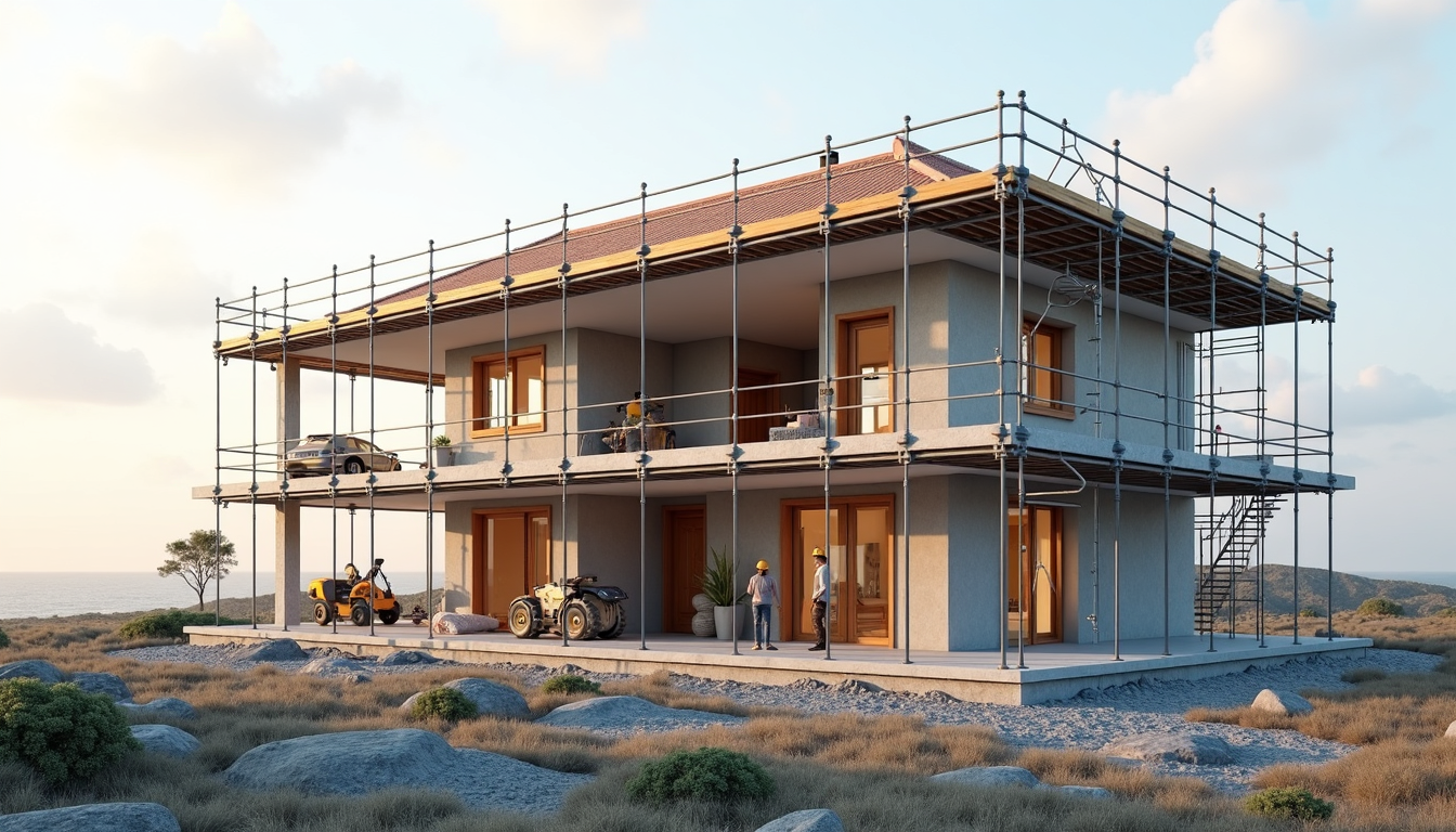 Vizualni kontrolni seznam roh bau faz montažne hiše z jasno prikazanimi primeri iz prakse.