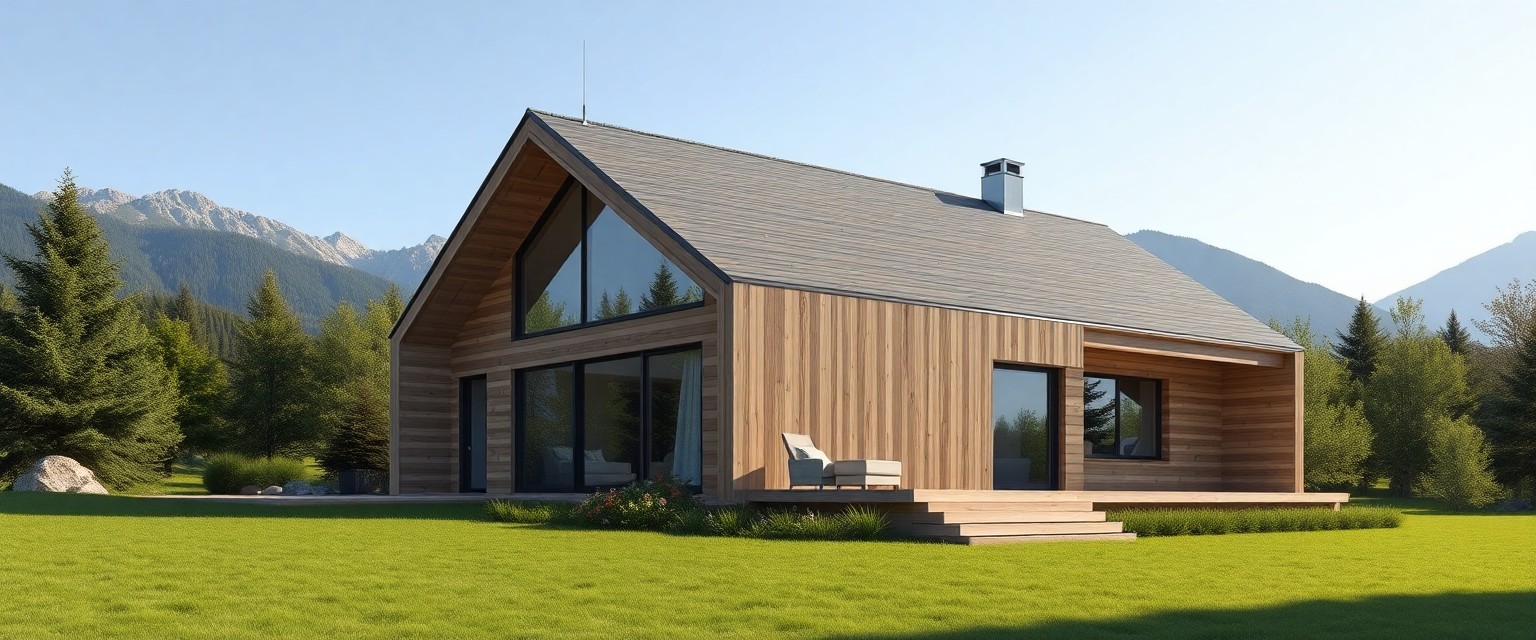 Montažna hiša v Sloveniji 2025 s pogledom na naravo